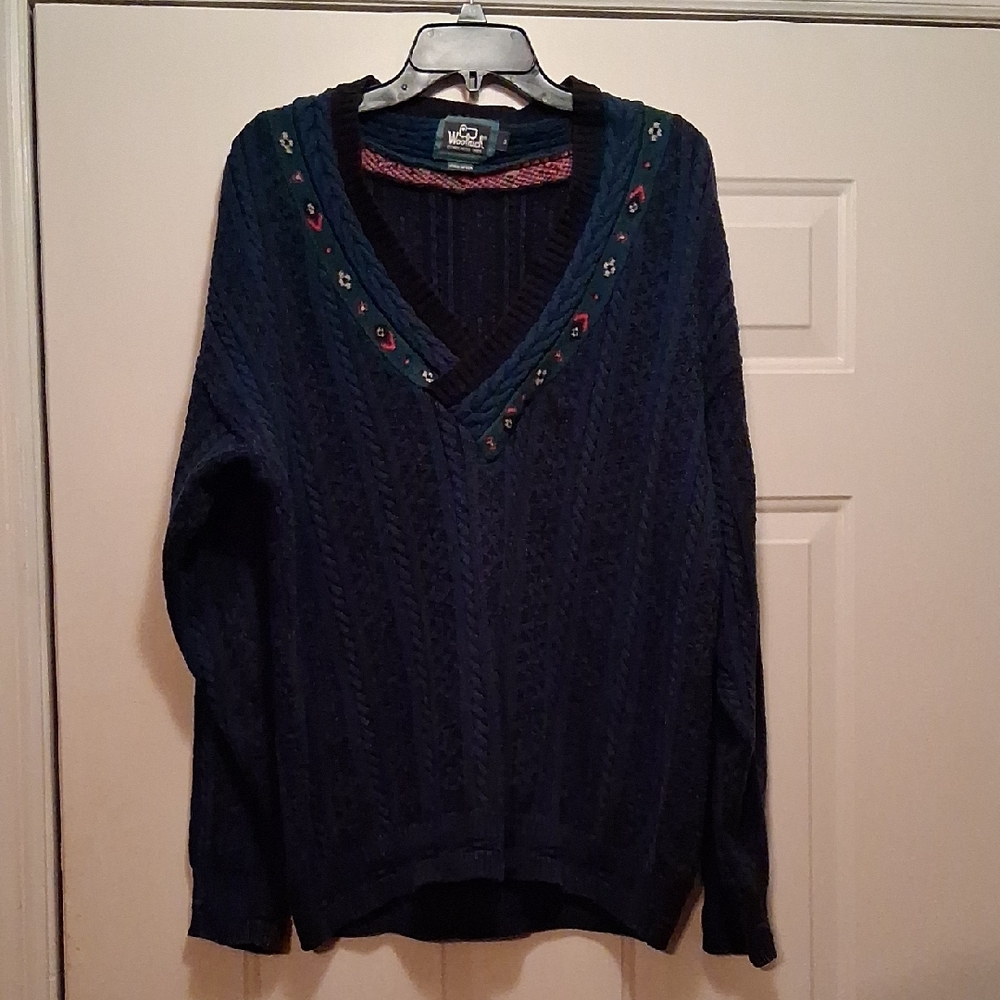 Men's Vintage Woolrich V Neck Sweater